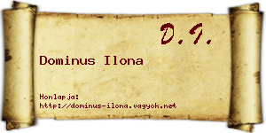 Dominus Ilona névjegykártya